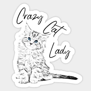 Crazy Cat Lady Sticker